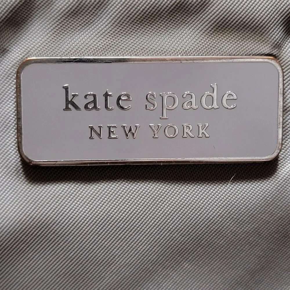 Kate Spade Lt Grey Purse Backpack Style w/ Adjustable Straps